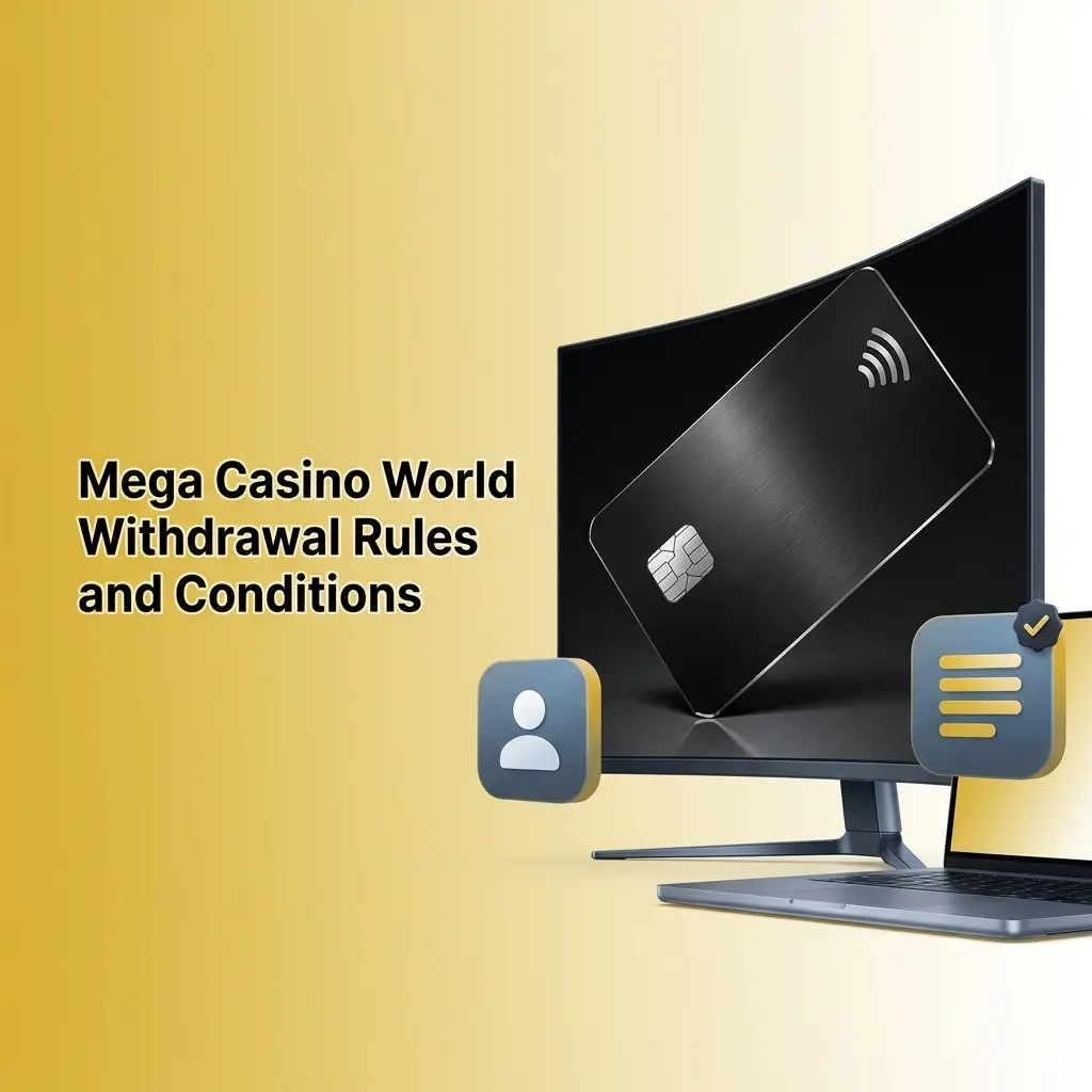 Mega Casino World withdrawal rules covering KYC verification, bonus wagering, limits, and payment method matching in Bangladesh